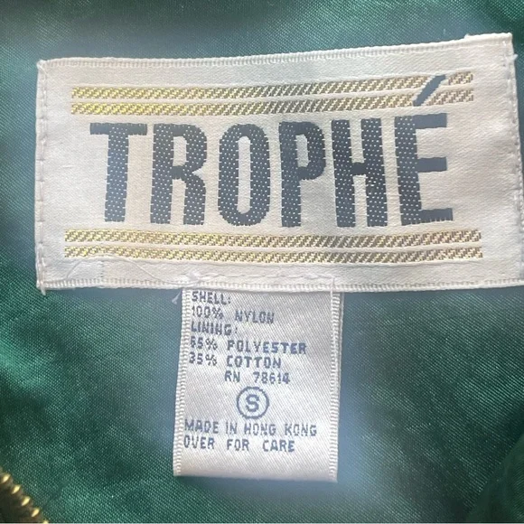 Vintage 90s Emerald Green/Gold Nylon Windbreaker Suit Women's Size Small Sporty - Picture 7 of 16